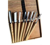 SGORBIE PER TORNIO TORNIATURA LEGNO INTAGLIO SCALPELLI UTENSILI SGORBIA 8 PEZZI