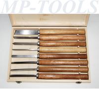 SGORBIE PROFESSIONALI 8PZ INTAGLIO SCALPELLI UTENSILI PER TORNIO CASSETTA LEGNO