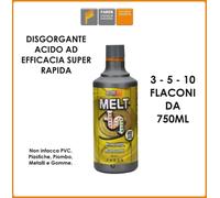 Sgorgante professionale disgorgante stura lavandini scarichi acido forte MELT750