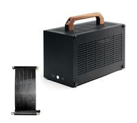 SGPC K49-V2 Mini ITX Case - 8.3L Small Form Factor, supporta GPU fino a 300mm, CPU Cooler fino a 69mm, SFX PSU, USB 3.0 e Type-C Front I/O, include 2 maniglie (K49BL e Gen4 Riser Cable v3)
