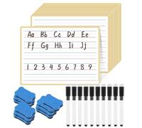 SGQTGIMU Set di 10 lavagne bianche piccole A4, con penne e gomme