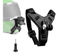 SGQTGIMU Supporto Per Casco Moto Mento Per Gopro Hero 7/8/9/10/11/12/13, Dji Osmo Action 5 Pro 4/3 Akaso Attacco, Insta360 Ace Pro/2 X5 X4 X3, Silicone Antiscivolo Con Gancio J e Vite
