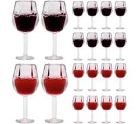 Sgqtqybk 20pcs Mini Bicchieri di Vino, 0, 8x0, 24 Mini Miniature per Bambole per Bambole, Accessori in Scala 1/12 per la Scena della Cucina delle Toysmini Bicchieri