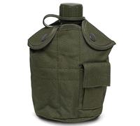 Sgqtqybk Mensa d'Acqua a Prova Portatile a Prova 1L di Mensa in Alluminio con Bottiglia d'Acqua Multiuso con Tappo PE e Tasto Oxford per Campeggio, Escursioni, Arrampicata in Montagna, all'aperto
