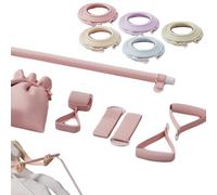 Sgqtqybk Pilates Set con 5 Bande di Resistenza Regolabili Kit Elastic Pilates Essentials per Il Fitness Domestico, Lo Stretching, la Scheda di Allenamento della Forza