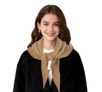SGQTZDZQ Sciarpa triangolare in lana, sciarpa nera in cashmere, da donna, lavorata a maglia, versatile, calda sciarpa per autunno e inverno