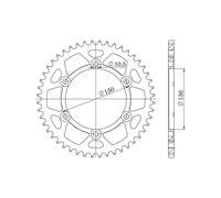 Supersprox Steel Yamaha 530x47 Rfe859x47blk Rear Sprocket Argento 47t
