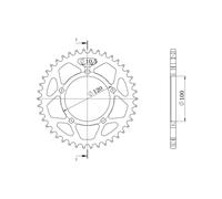 SGR CORONA R+2 AL P520-D44 PER APRILIA TUONO V4 RR/FACTORY 15/20