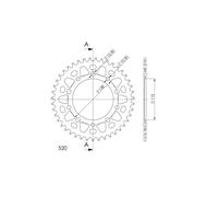 SGR Corona R AL P520-D45 - Yamaha MT-09 SP 890 2024 - 45 denti