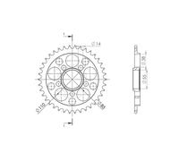 Corona Esjot Acciaio 50-32075 41 Denti Per Moto Ricambi Ciclomotore Accessori