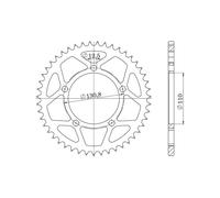 Supersprox Aluminium Bmw 520x45 Ral7520x45blk Rear Sprocket Argento 45t