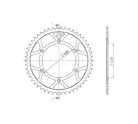 Supersprox Steel Bmw 520x48 Rfe244x48blk Rear Sprocket Argento 48t