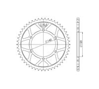 Corona per moto Supersprox RFE-498:40 # JTR498-40 # 1-4529-40 Noir Passo 525 - 40 denti