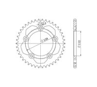 SGR CORONA S AC P525-D45 PER YAMAHA MT-09 SP 890 21-23