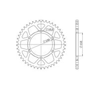Supersprox Corona posteriore Yamaha 525x46 Acciaio RFE480x46BLK 46T