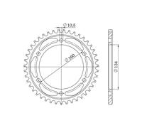 SGR CORONA S+2 AC P530-D44 PER HONDA CBR RR FIREBLADE 1000 09-11