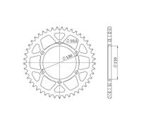 SGR Corona S+2 AL P525-D47 per Yamaha MT-09 Tracer ABS 850 18/20