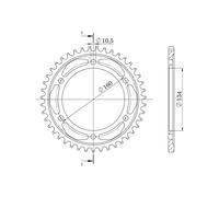 SGR CORONA S+2 AL P530-D42 PER HONDA VTR1000 SP1 00-02