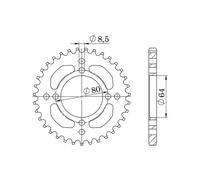 SGR CORONA S AC P420-D35 PER YAMAHA TT-RE 110 08/15