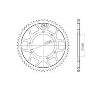 Corona per moto Supersprox RFE-1131:53 # 50-13030-53 # 1-1446-53 # 47103-53 Noir Passo 420 - 53 denti