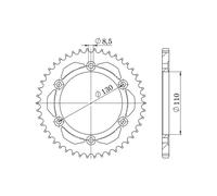 SGR CORONA S AC P428-D46 PER YAMAHA TZR R 125 94/96
