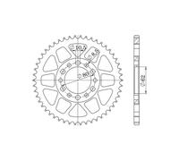 Supersprox Corona posteriore SGR P428-D50 Acciaio 428x50 per Yamaha TW/TW R-S 125 98/01