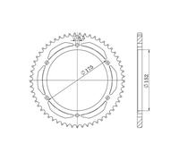 Supersprox Steel Yamaha 428x53 Rfe839x53blk Rear Sprocket Argento 53t