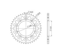 Supersprox Steel 520x38 Rfe1303x38blk Rear Sprocket Argento 38t
