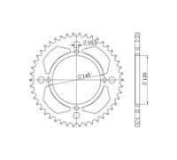 SGR CORONA S AC P520-D40 PER YAMAHA XT Z TENERE 600 85-89