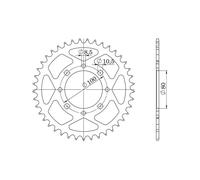 Supersprox Steel Suzuki 520x41 Rfe8192x41blk Rear Sprocket Argento 41t