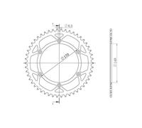 Supersprox Steel Suzuki 520x42 Rfe828x42blk Rear Sprocket Argento 42t