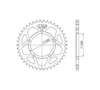 SGR CORONA S AC P520-D44 PER APRILIA PEGASO STRADA 660 05-09