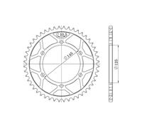 Supersprox Yamaha 520x45 Rfe855x45blk Rear Sprocket Argento 45t