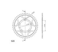 SGR CORONA S AC P520-D46 PER DUCATI SCRAMBLER FULL THROTTLE 17-18