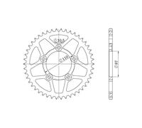Supersprox Steel Suzuki 520x46 Rfe823x46blk Rear Sprocket Argento 46t