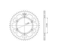 Supersprox Steel Kawasaki 520x50 Rfe460x50blk Rear Sprocket Argento 50t