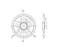 SGR CORONA S AC P525-D45 PER DUCATI HYPERMOTARD 821/SP 13/15