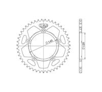 Supersprox Steel Suzuki 525x45 Rfe1792x45blk Rear Sprocket Argento 45t