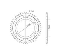 SGR CORONA S AC P525-D47 PER BMW F R 800 09/14