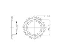SGR CORONA S AC P530-D40 PER CAGIVA X-TRA RAPTOR 1000 01/05