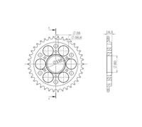 Esjot 35059 530 Rear Sprocket Argento 40t