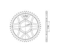 Supersprox Steel Kawasaki 530x42 Rfe488x42blk Rear Sprocket Argento 42t