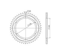 Corona Supersprox Acciaio Triumph 530 X 45 Moto Motor Ricambi Ciclomotore