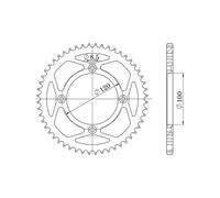 SGR CORONA S AL P428-D47 PER YAMAHA YZ SW 17/14 80 93/01