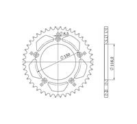 SGR CORONA S AL P520-D42 PER APRILIA RS 250 98-02-COD.543630642