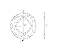 SGR CORONA S AL P520-D45 PER YAMAHA XT Z TENERE 600 88-90