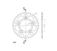 SGR CORONA S AL P520-D46 PER DUCATI SCRAMBLER CAFE RACER 800 17/20