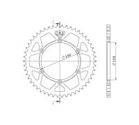 SGR Corona S AL P520-D47 Alluminio per Kawasaki KX 500 96-03