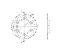 SGR CORONA S AL P520-D48 PER HUSABERG FE 501 96/99