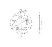 SGR CORONA S AL P525-D38 PER KTM SUPERDUKE 990 12-13
